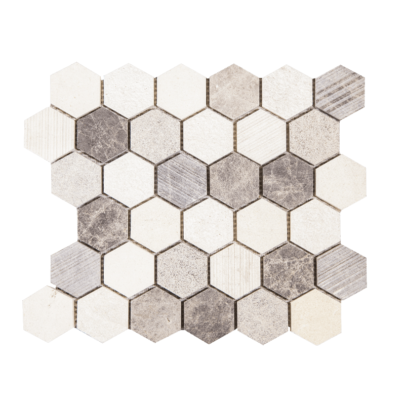 Mixed Marble Hexagon